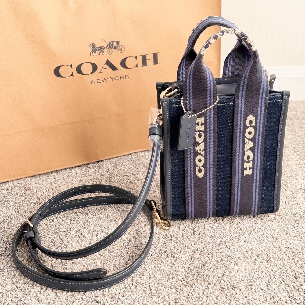 Coach Smith Mini Tote Bag - Dark Denim Blue (NWT)